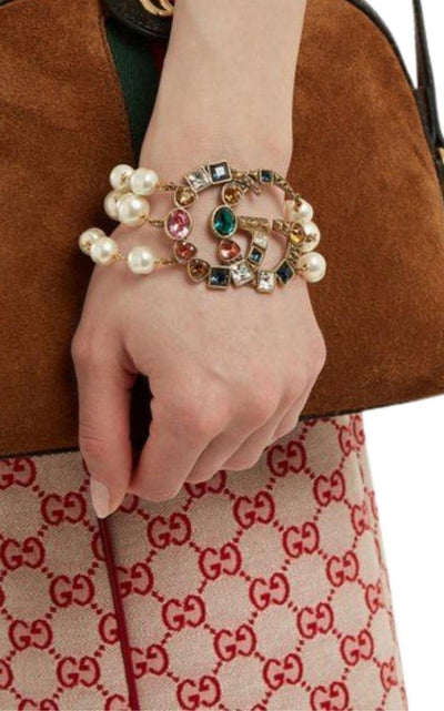 Gucci Crystal Double G Bracelet - Runway Catalog