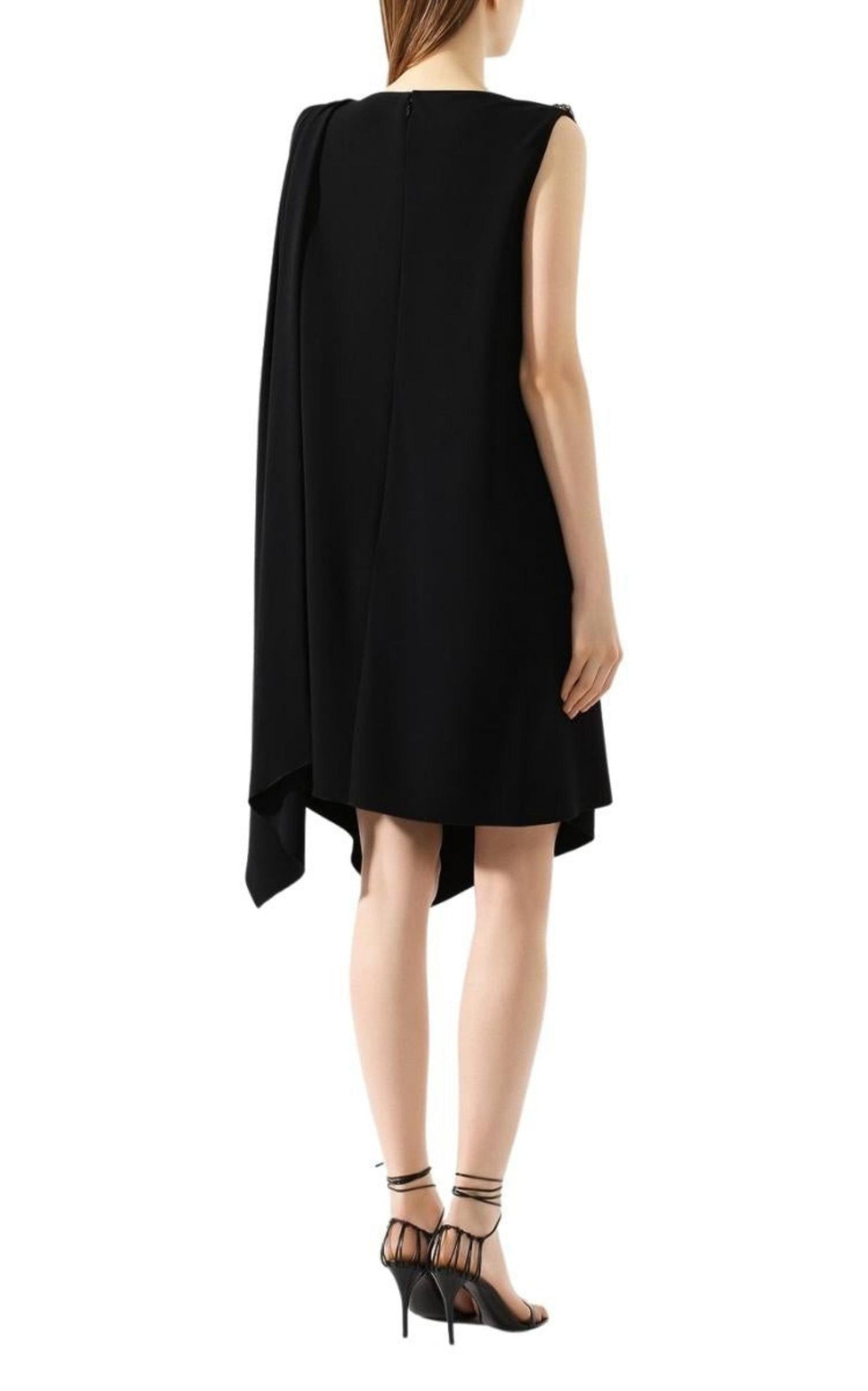 Crystal Embellished Draped Jersey Shift Dress Gucci