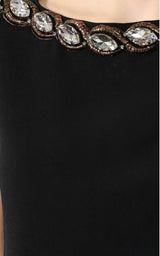 Crystal Embellished Draped Jersey Shift Dress Gucci