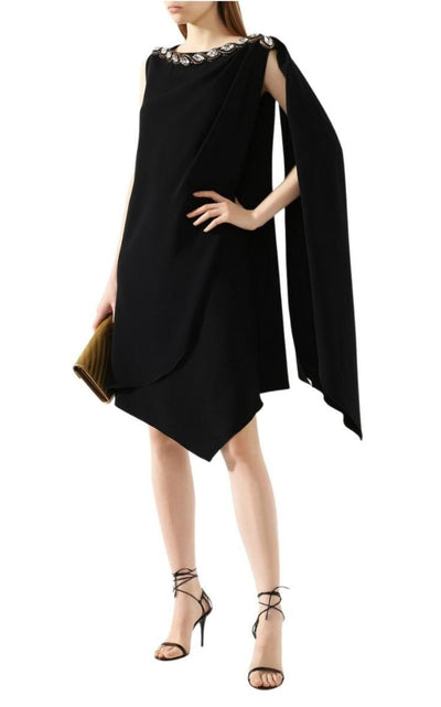 Gucci Crystal Embellished Draped Jersey Shift Dress - Runway Catalog