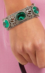 Crystal-Embellished Sterling-Silver Bracelet Gucci