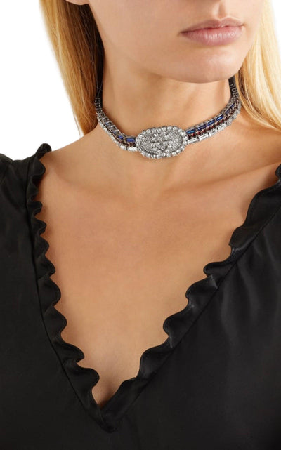 Crystal-embellished Tennis Gg Choker Gucci