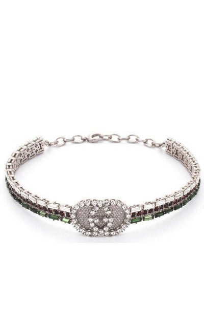 Gucci Crystal - embellished Tennis Gg Choker - Runway Catalog