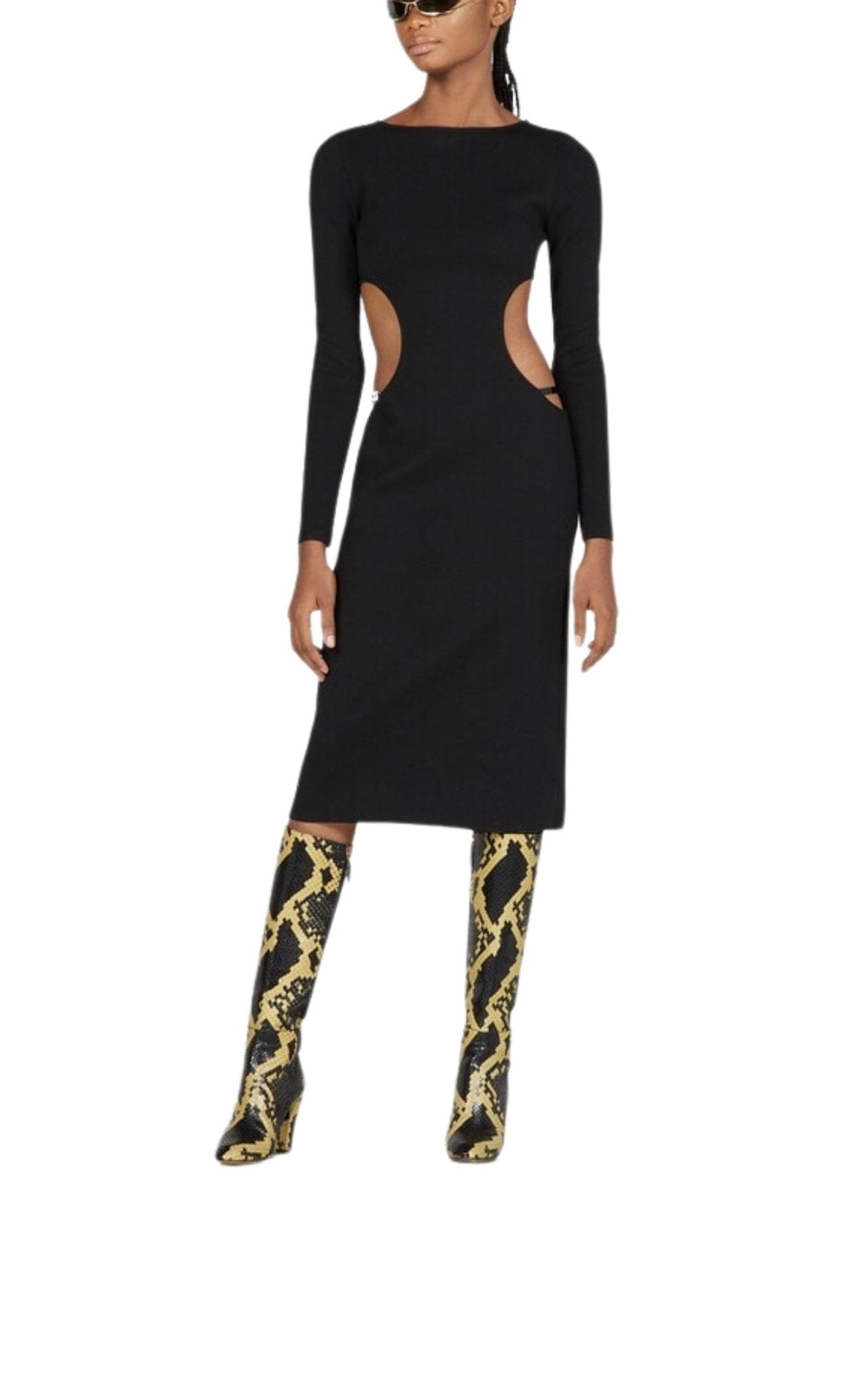 Gucci Crystal G Cutout Dress in Black - Runway Catalog