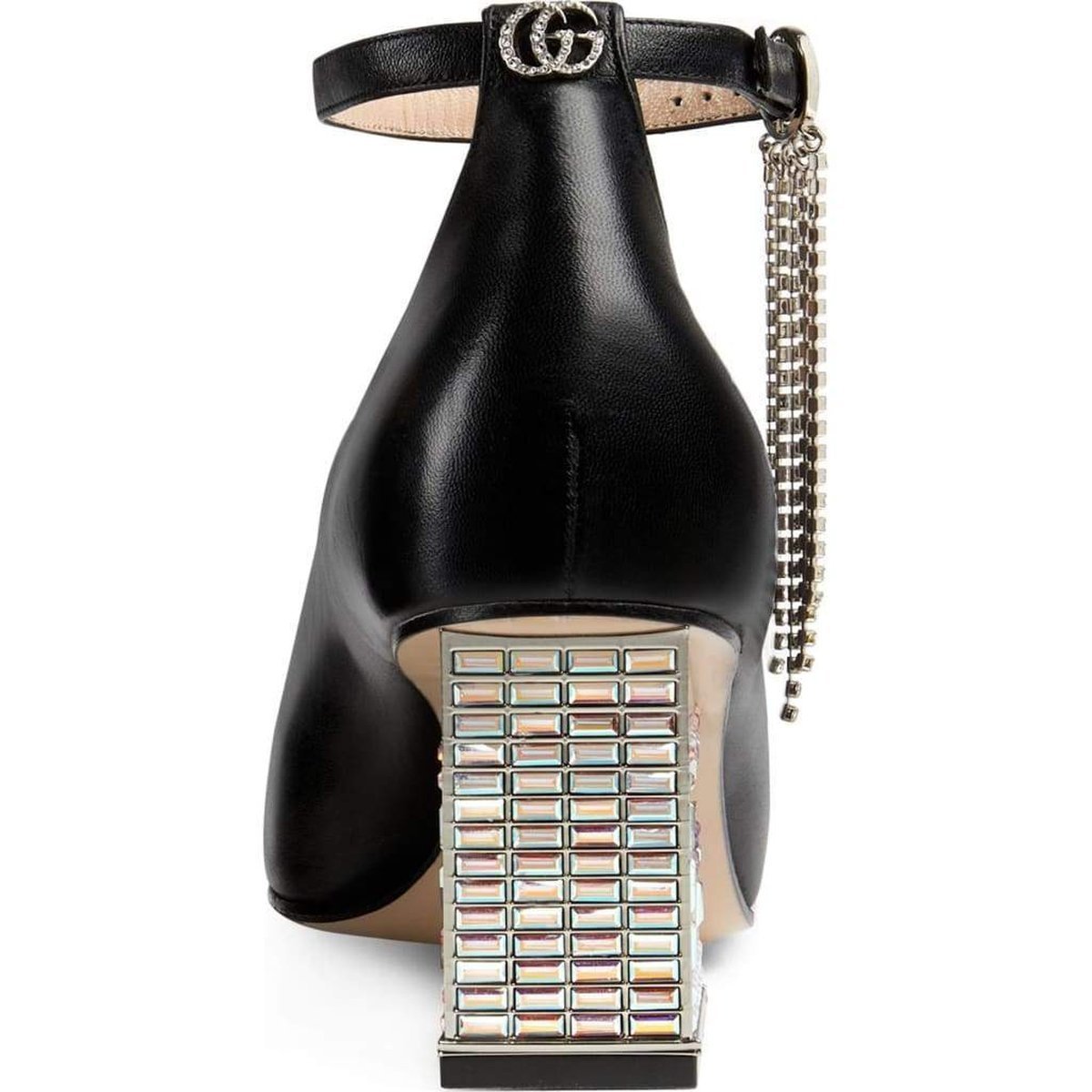 Gucci Crystal Logo Heel Pump - Runway Catalog