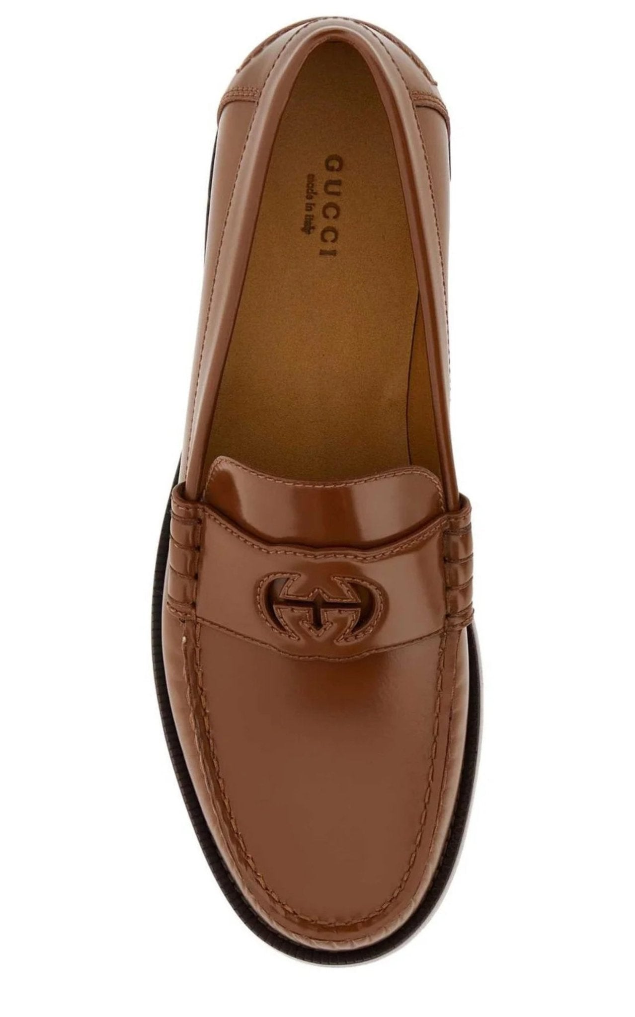 Gucci Cut - Out GG Detailing Loafers - Runway Catalog