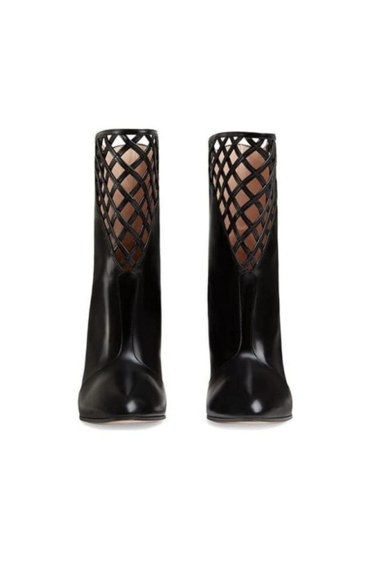 Gucci Cutout Leather Ankle Boots - Runway Catalog