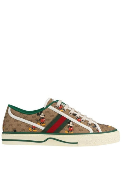 Gucci Disney Brown Tennis 1977 Sneakers - Runway Catalog