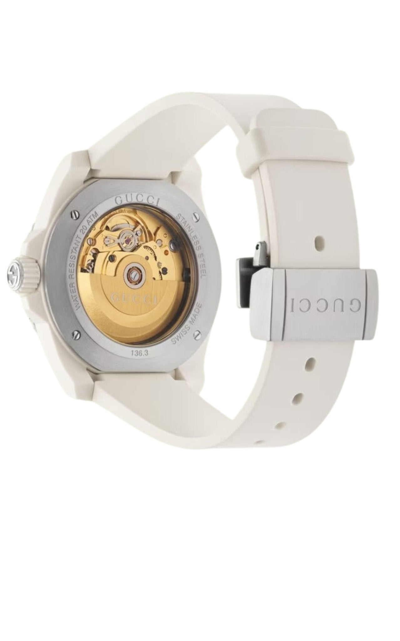 Gucci Dive White Automatic Watch 40mm - Runway Catalog