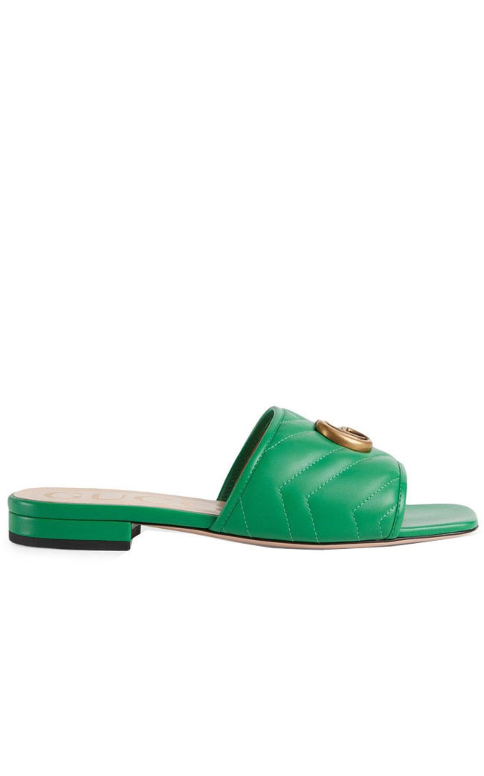 Double G Leather Sandals Gucci