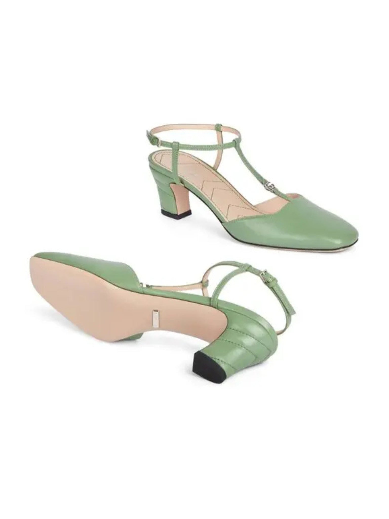 Gucci Double G Slingback Green Pumps - Runway Catalog