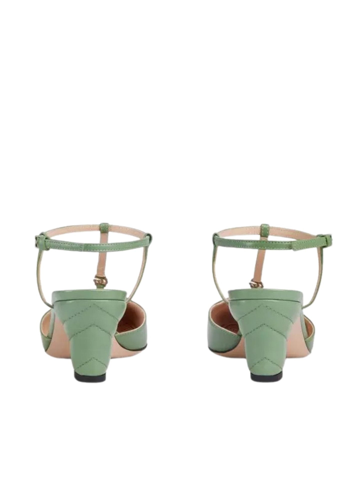 Gucci Double G Slingback Green Pumps - Runway Catalog
