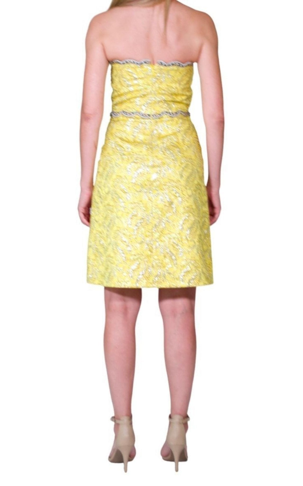 Gucci Embellished Metallic Brocade Lurex Bustier Dress - Runway Catalog