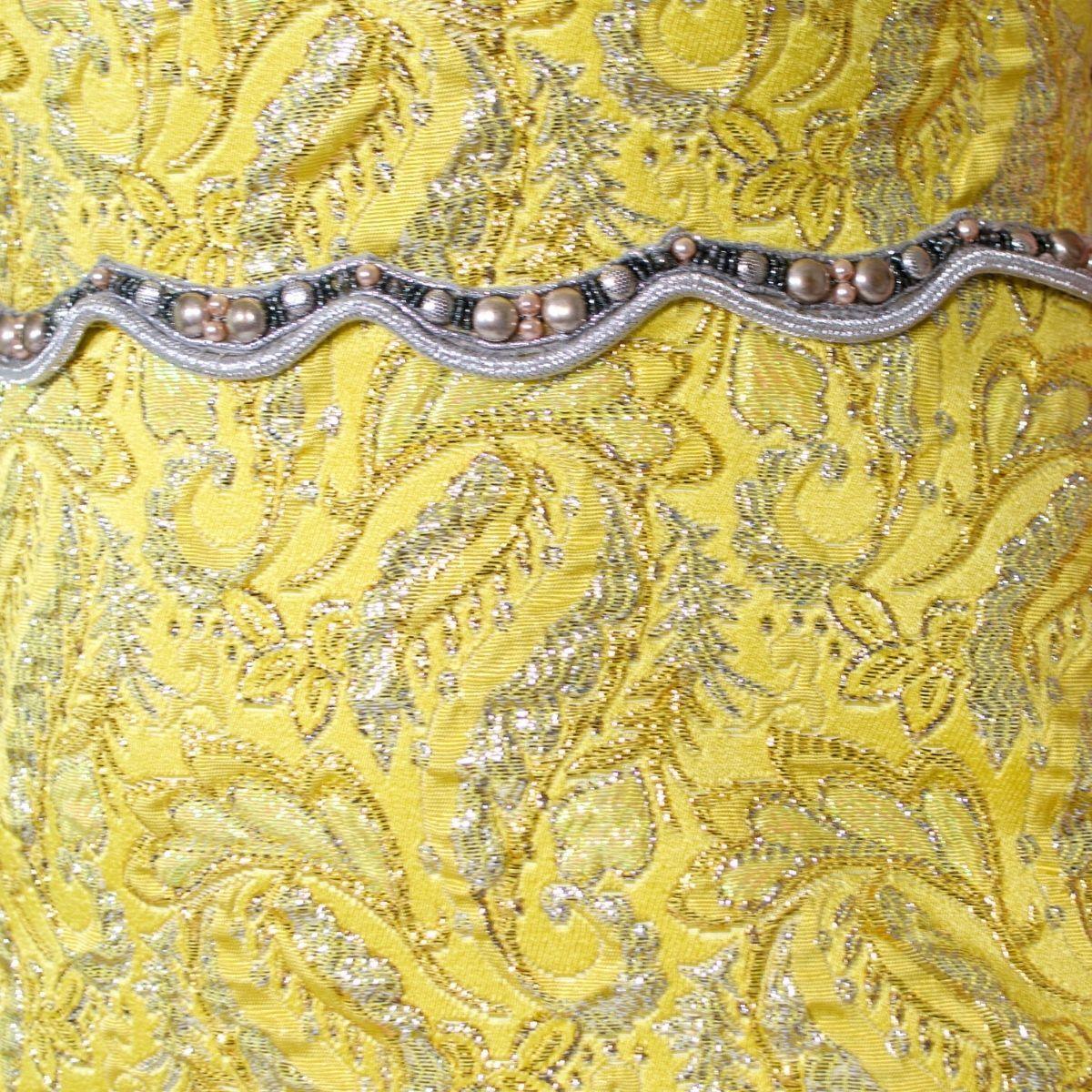 Gucci Embellished Metallic Brocade Lurex Bustier Dress - Runway Catalog