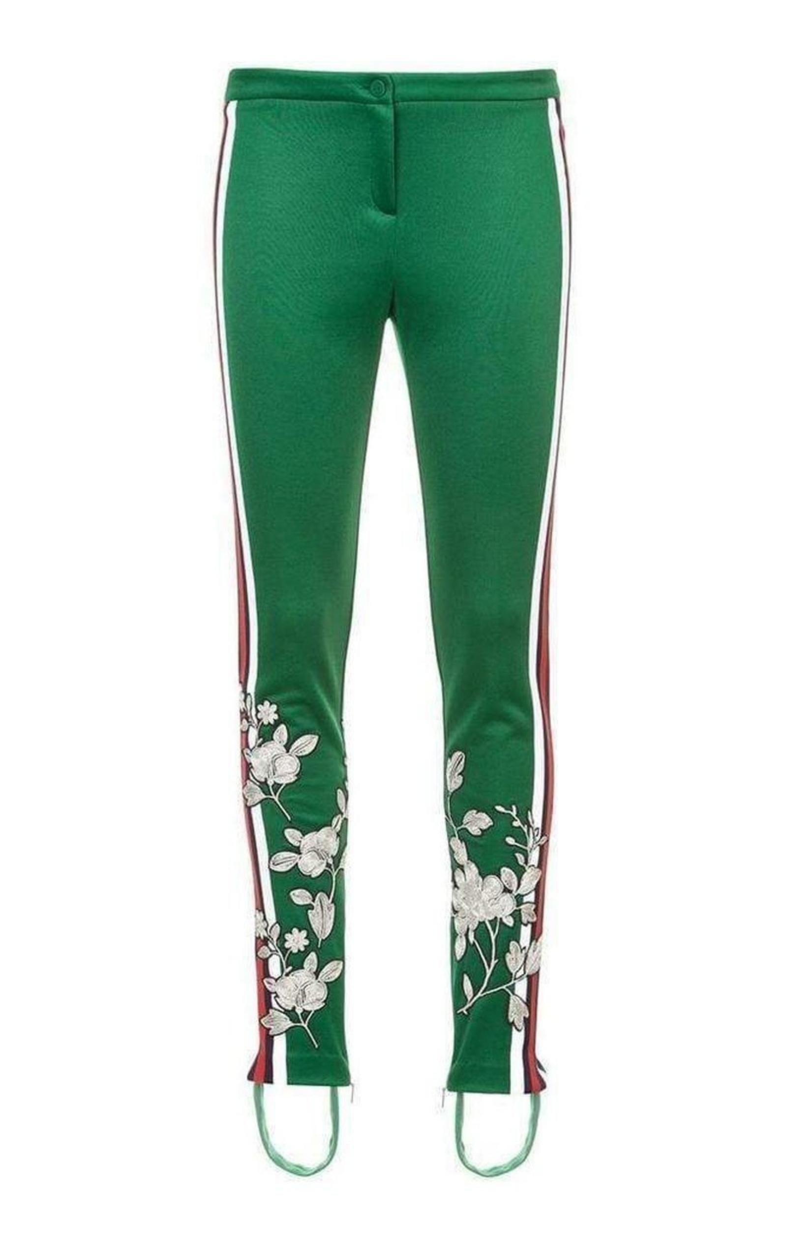 Embroidered Jersey Stirrup Leggings Gucci