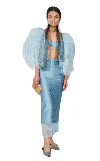 Gucci Embroidered Silk Logo Crop Top - Runway Catalog