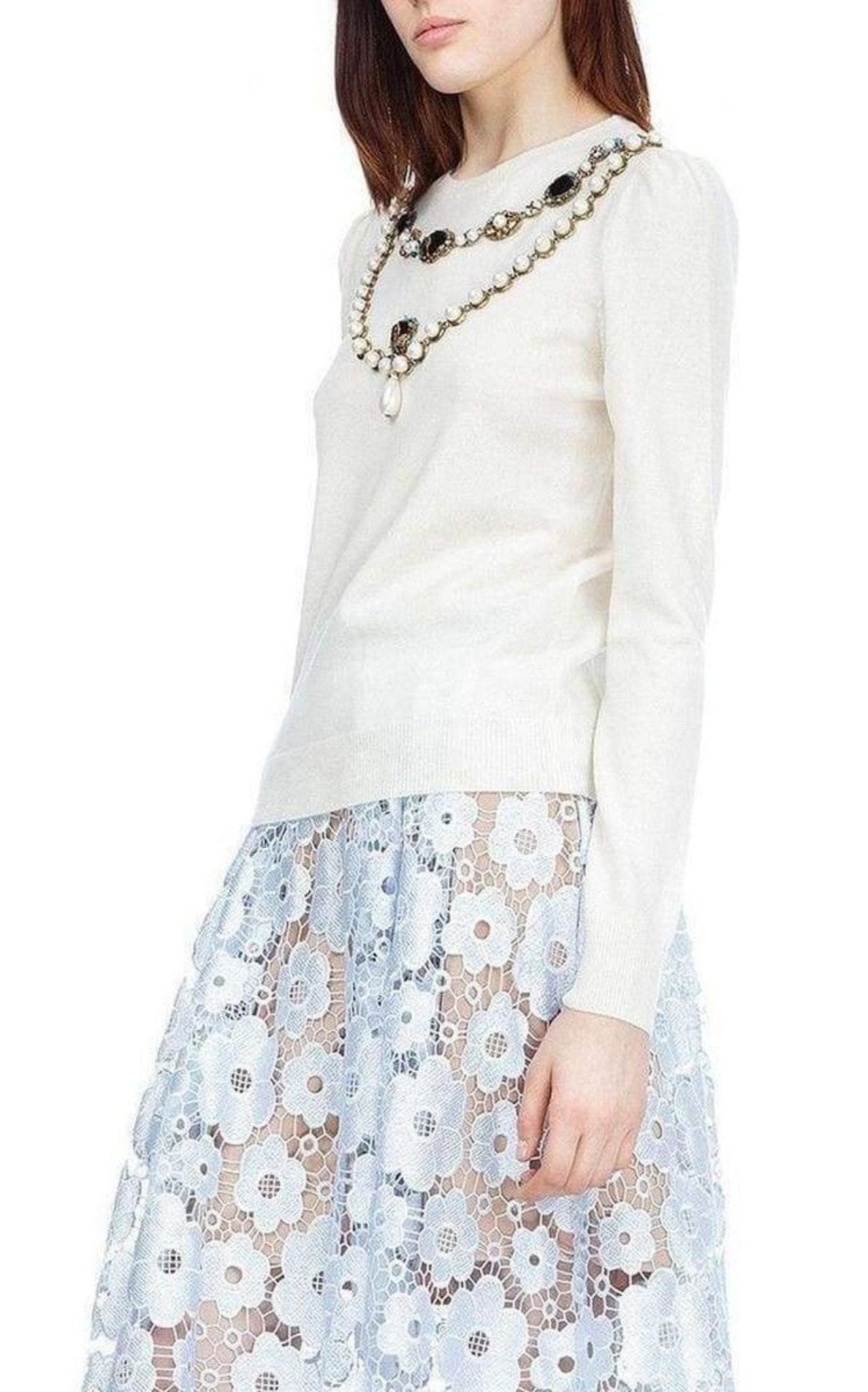 Gucci Embroidered Wool Sweater - Runway Catalog