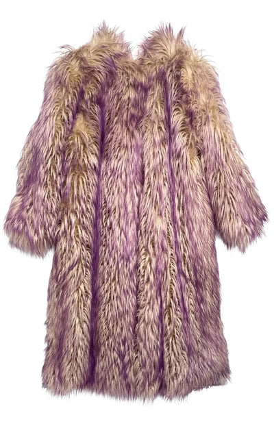 Gucci Faux Fur Coat with Contrast Colored Tips - Runway Catalog