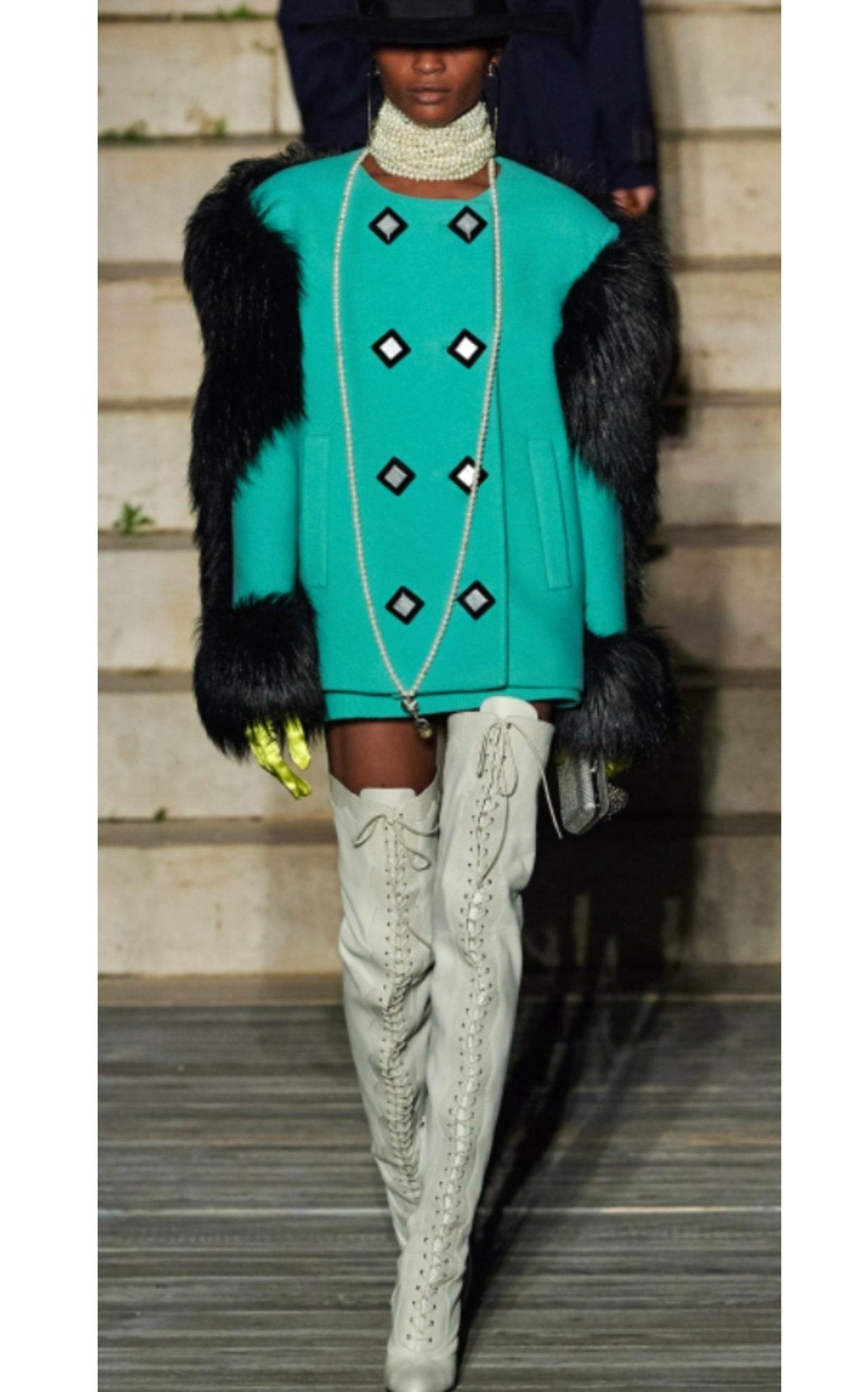 Gucci Faux Fur - trimmed Wool Jacket - Runway Catalog
