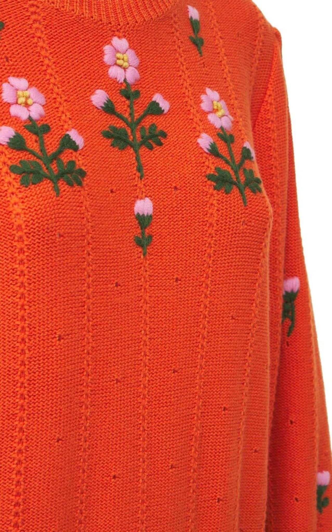 Gucci Floral Embroidered Wool Blend Sweater - Runway Catalog