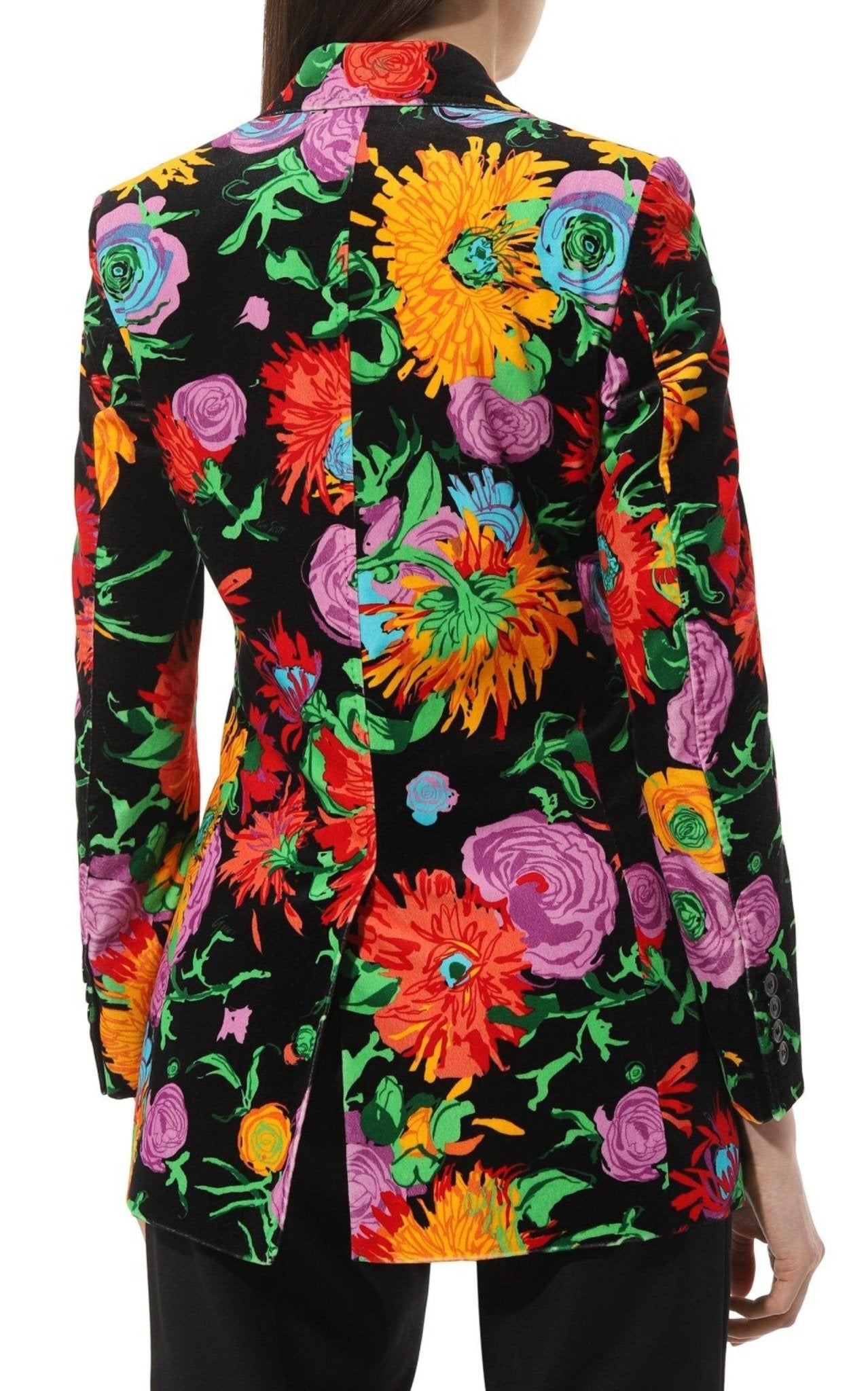 Gucci Floral Print Velvet Blazer - Runway Catalog