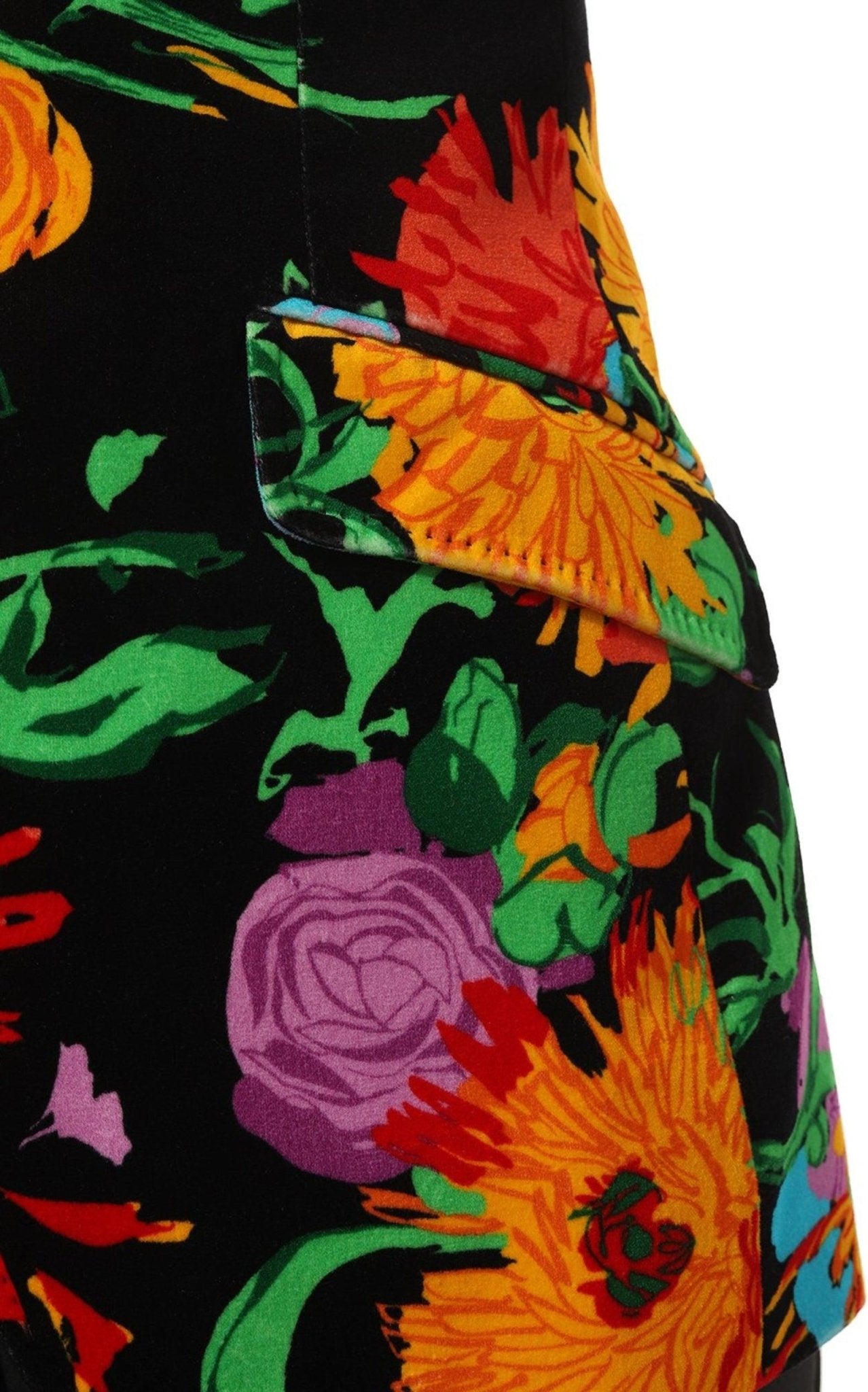 Gucci Floral Print Velvet Blazer - Runway Catalog