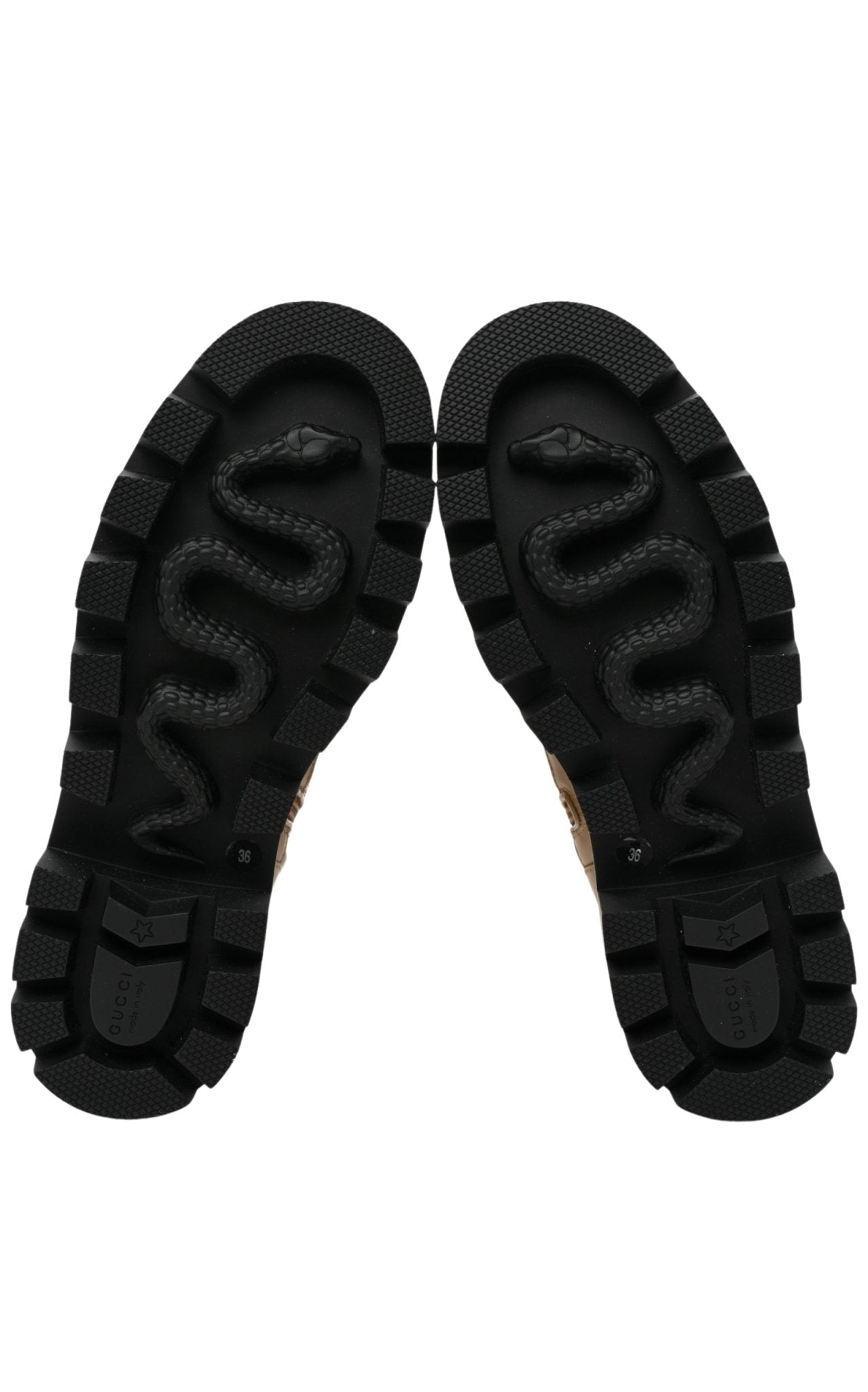 Gucci Frances Leather Combat Boots - Runway Catalog