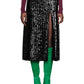 Gucci Front Slit Sequin Embroidered Skirt