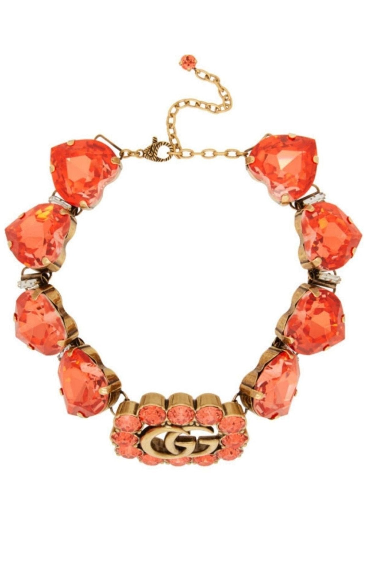 Gucci GG And Heart Crystal - Embellished Choker - Runway Catalog