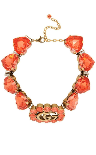 Gucci GG And Heart Crystal - Embellished Choker - Runway Catalog