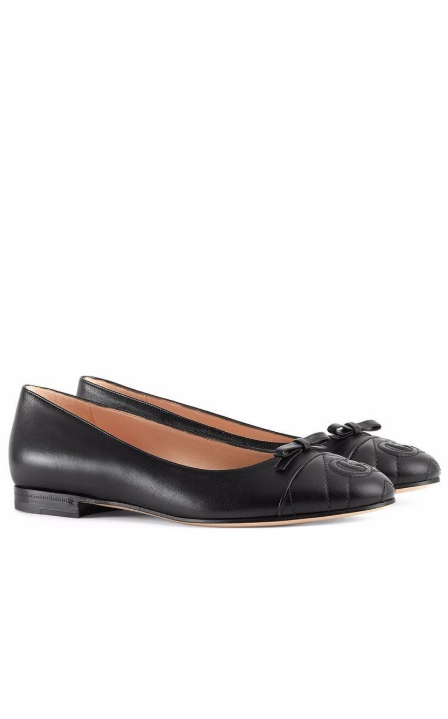 GG Ballerina Leather Shoes Gucci