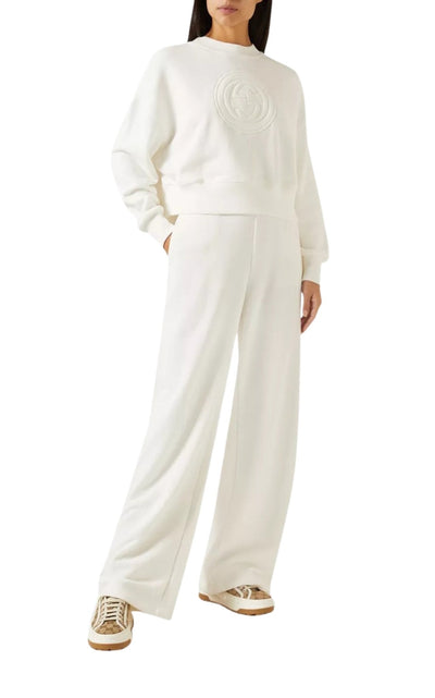 Gucci GG canvas platform sneakers worn on foot