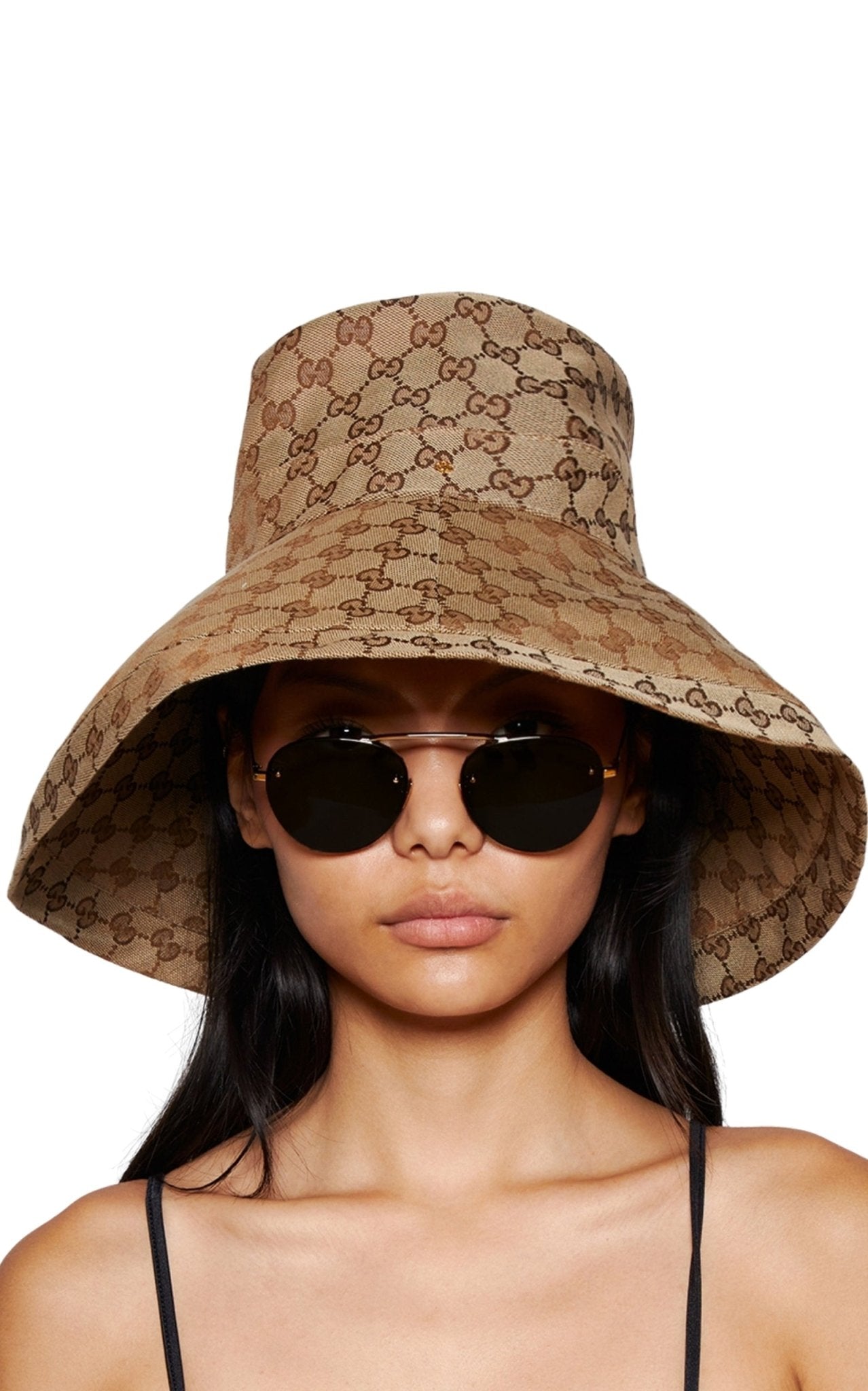 Gucci GG Canvas Wide Brim Hat - Runway Catalog