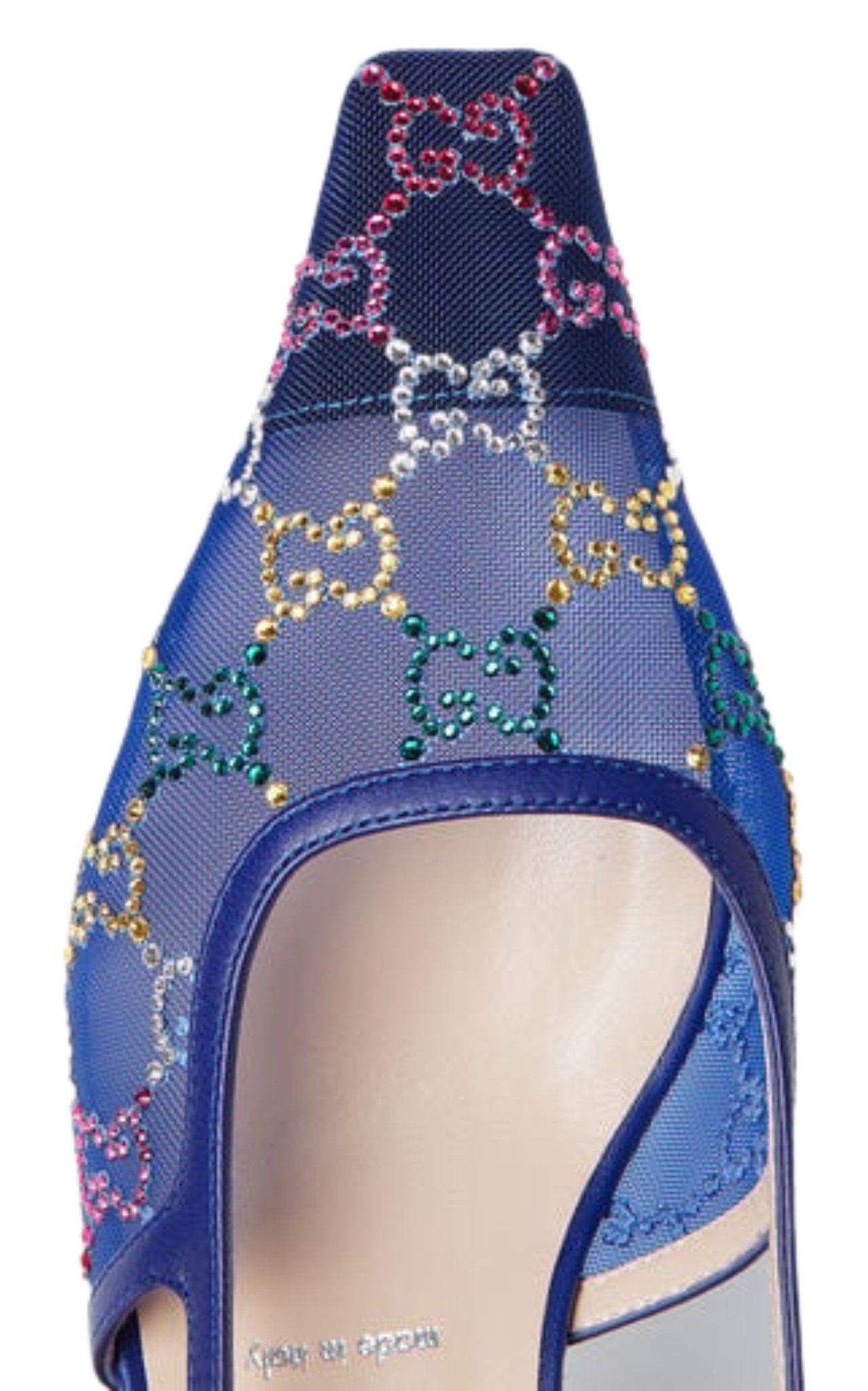 Gucci GG Crystal Slingback Heels 30mm - Runway Catalog