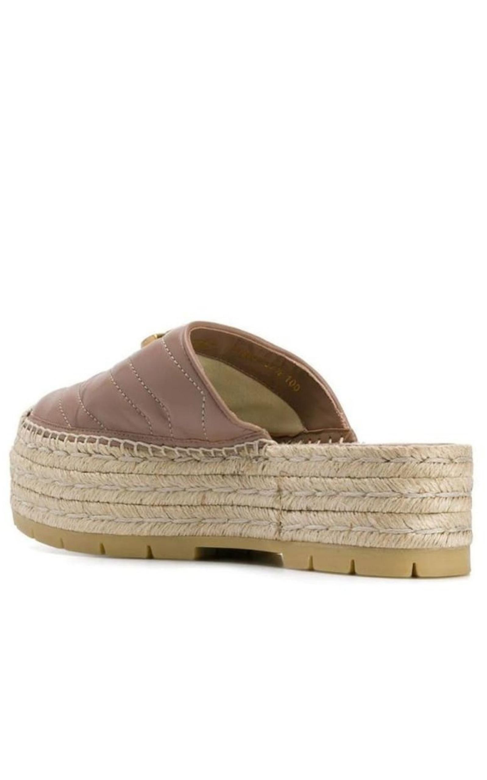 Gucci Pilar Espadrillas Zeppa Gucci Espadrillas In Camoscio Con