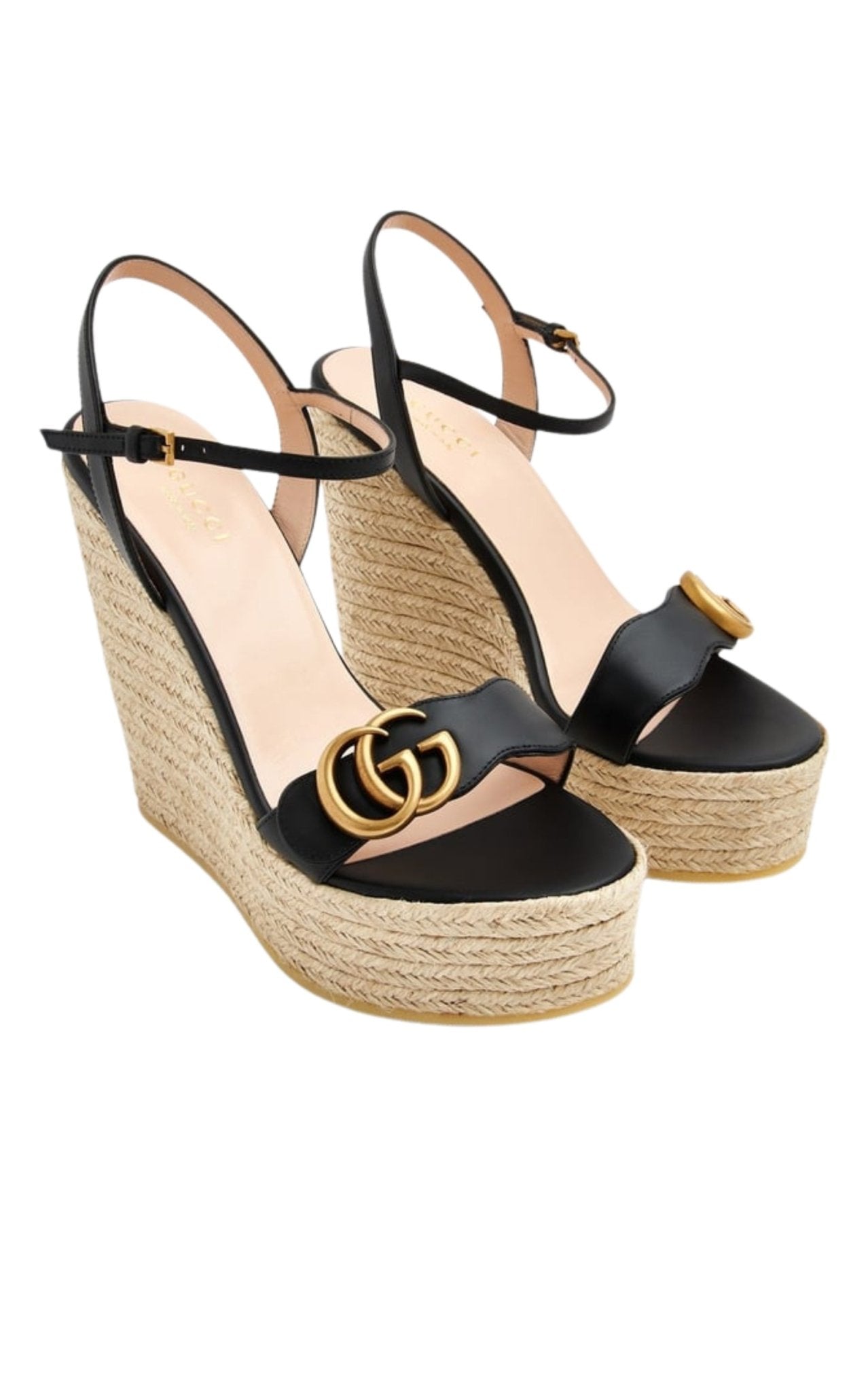 Gucci GG Espadrille Wedge Sandals - Runway Catalog
