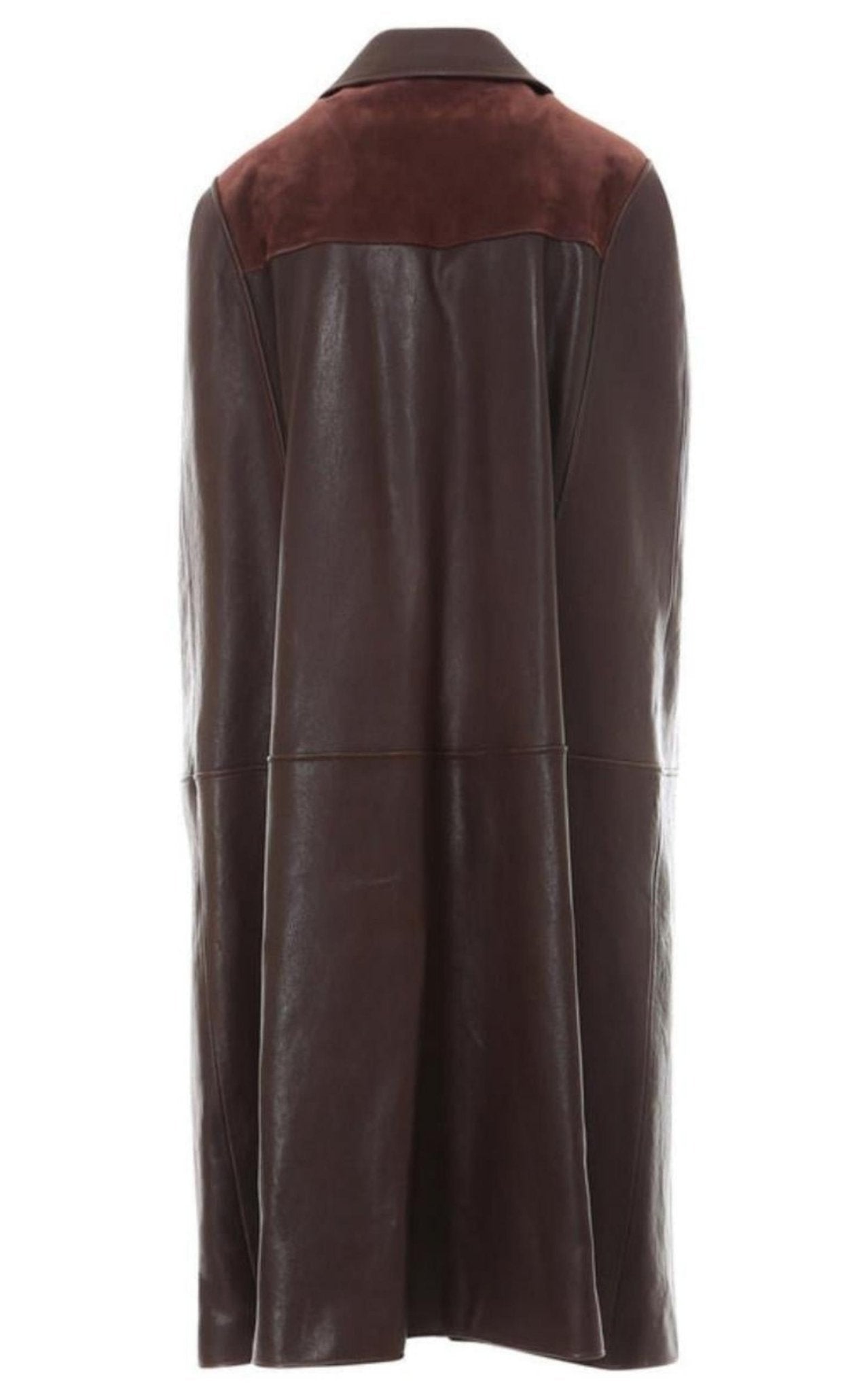 Gucci GG - logo Leather And Suede Cape - Runway Catalog