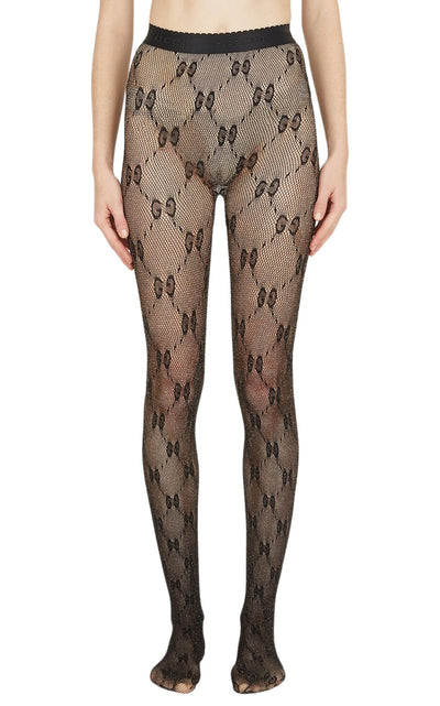 Gucci GG Lurex Detailed Knitted Tights Pantyhose - Runway Catalog