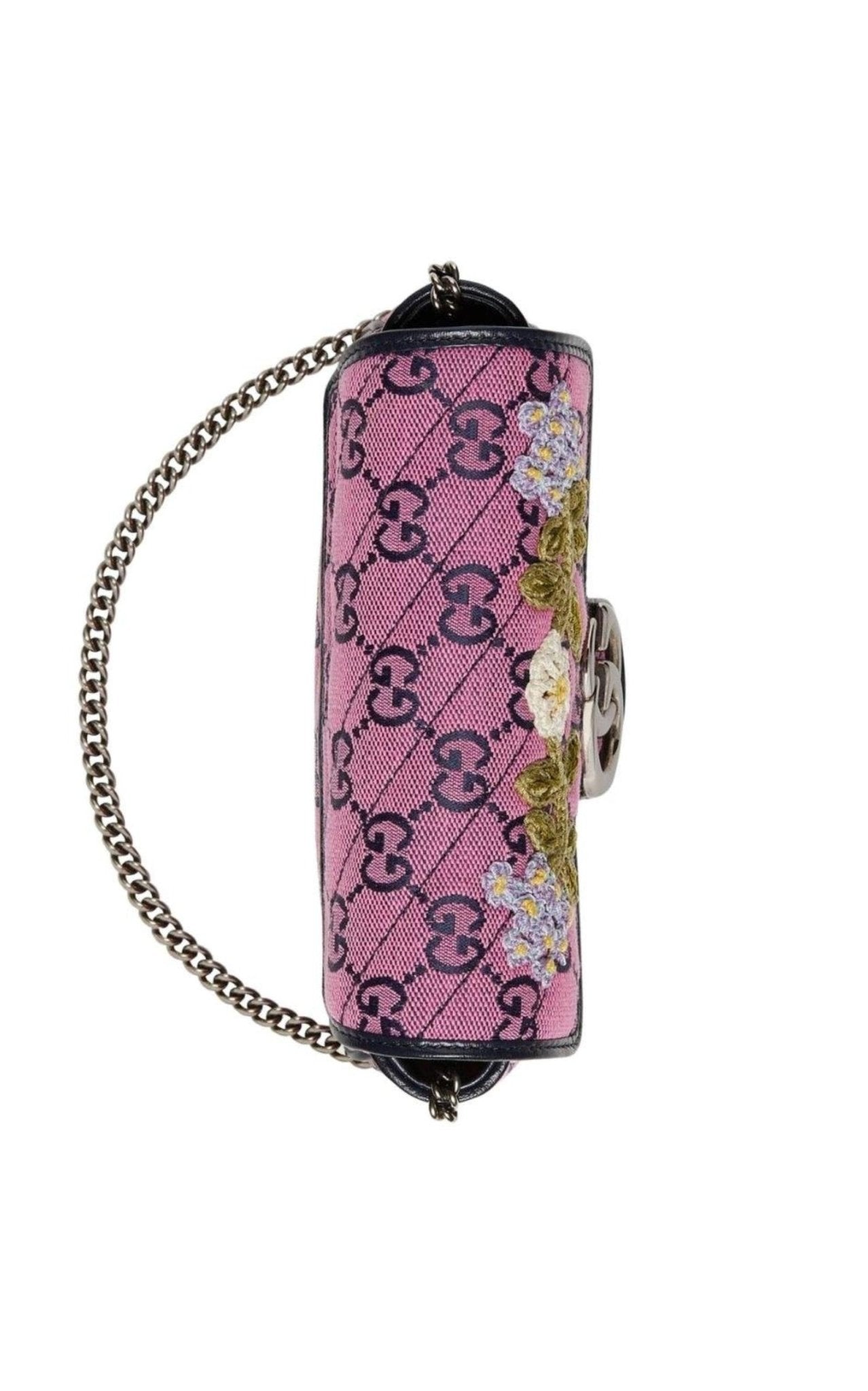 Gucci GG Marmont Pink Embroidery Super Mini Bag - Runway Catalog