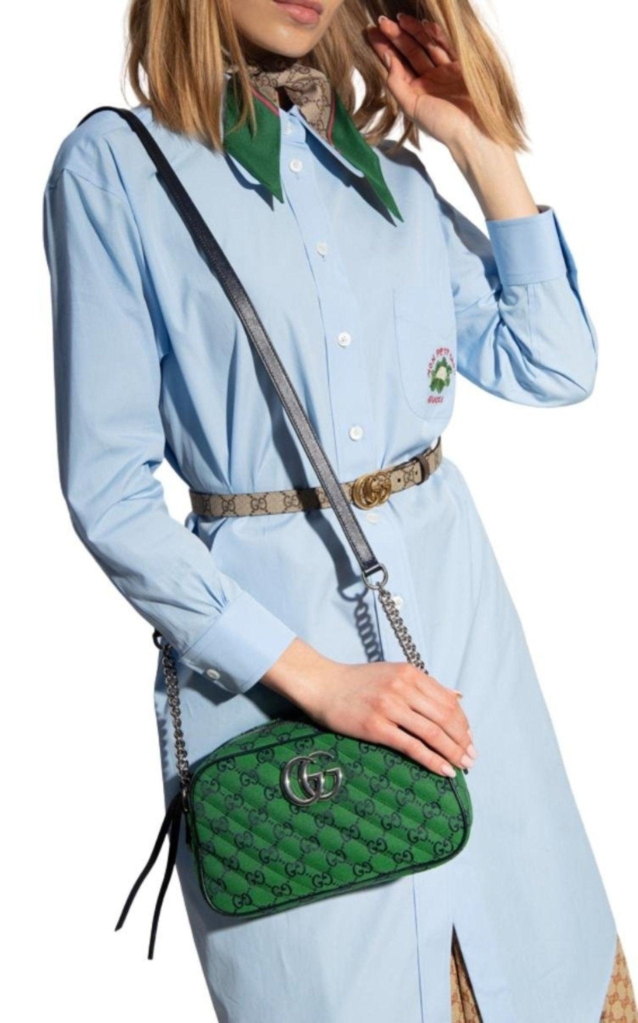 Gucci GG Marmont Quilted Crossbody Bag - Runway Catalog