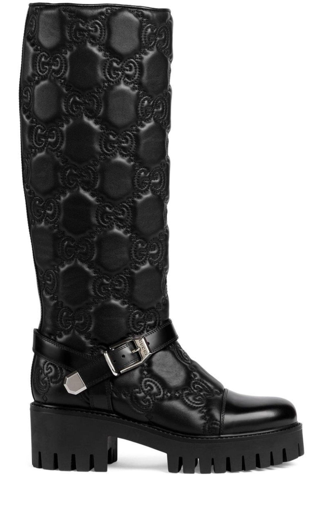 Gucci GG Matelassé Lug Sole Boots - Runway Catalog
