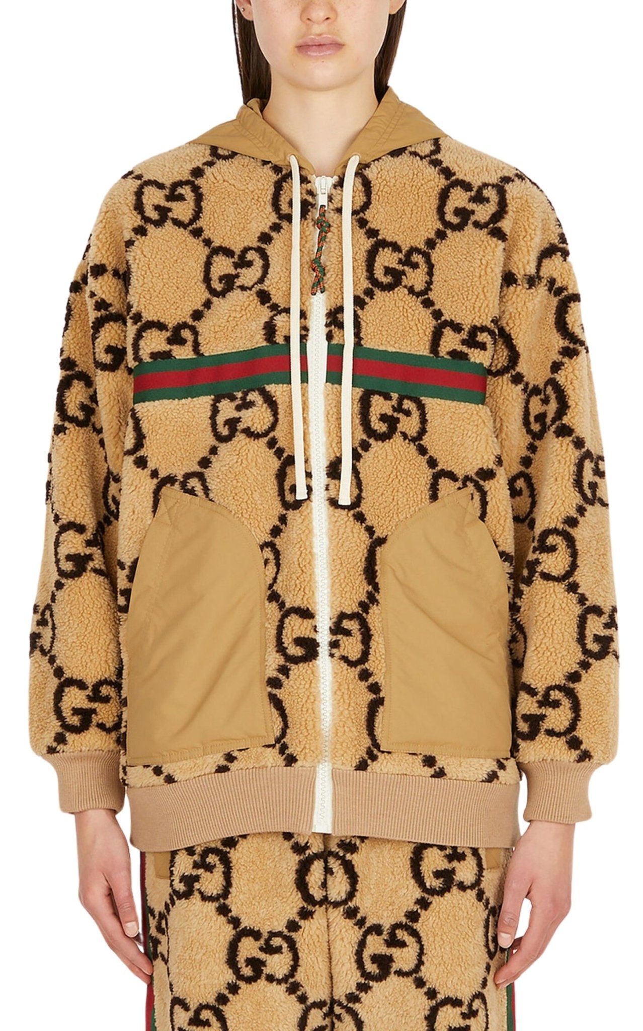 Gucci Gg - pattern Fleece Jacket - Runway Catalog