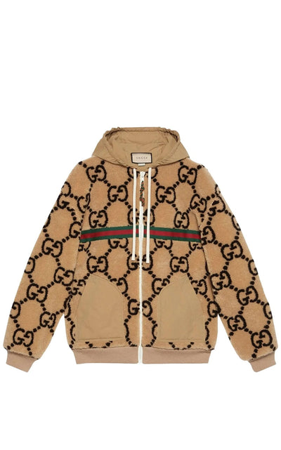 Gucci Gg - pattern Fleece Jacket - Runway Catalog