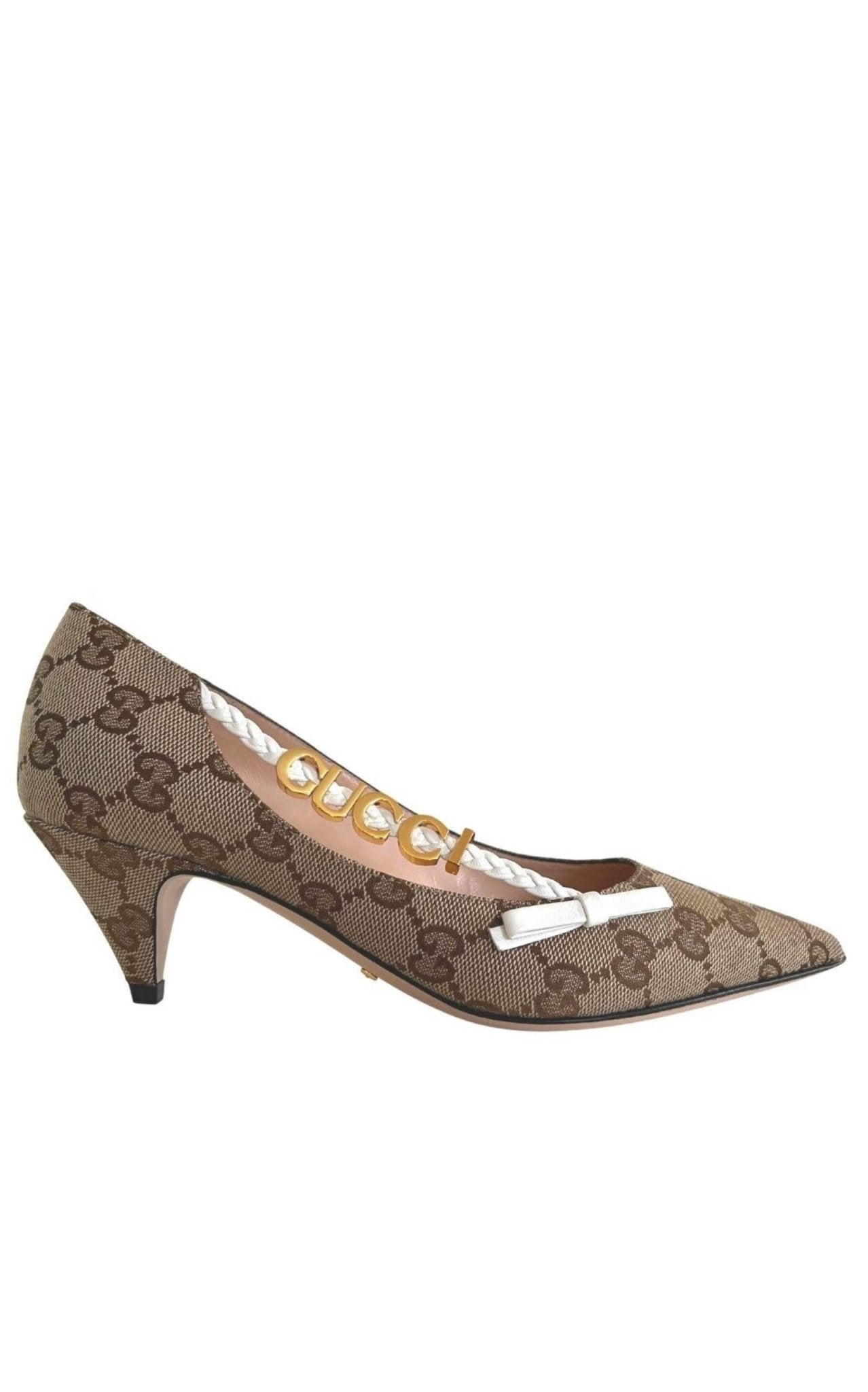 Gucci Gg Supreme Low Heel Pumps - Runway Catalog