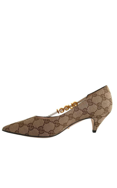 Gucci Gg Supreme Low Heel Pumps - Runway Catalog