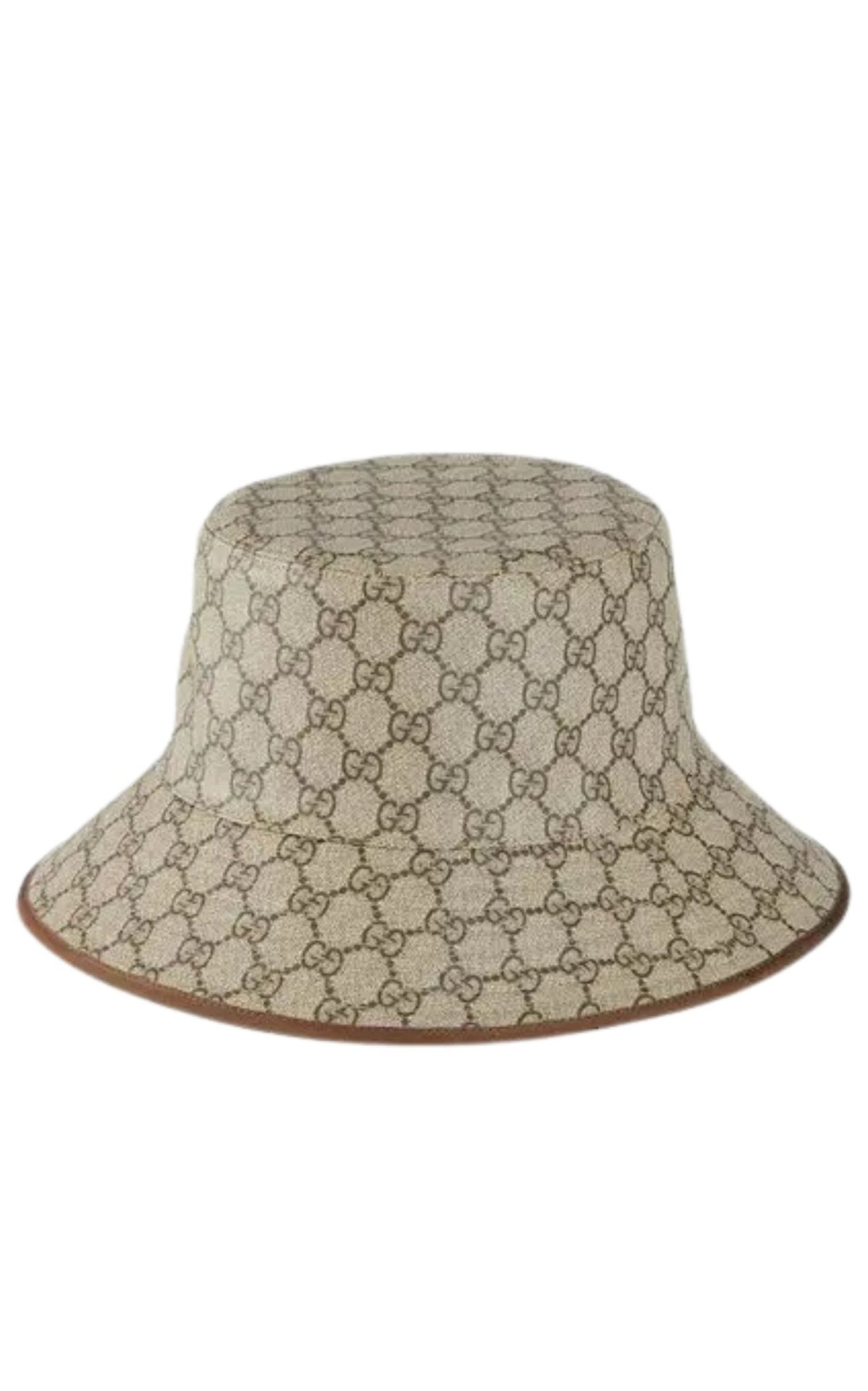 NWT GUCCI GG Supreme Monogram Leather Wool Bucket Hat M 57 cm 679426 UNISEX Lot - Gucci GG Supreme Canvas Bucket Hat main image 3