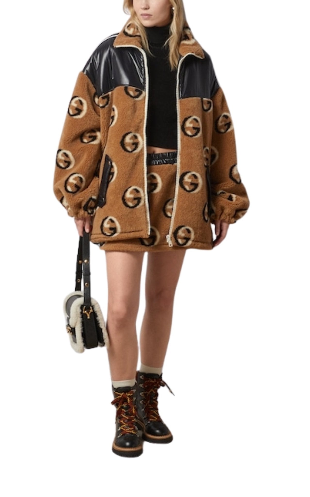 Gucci GG Wool Fleece Jacquard Zip Jacket - Runway Catalog