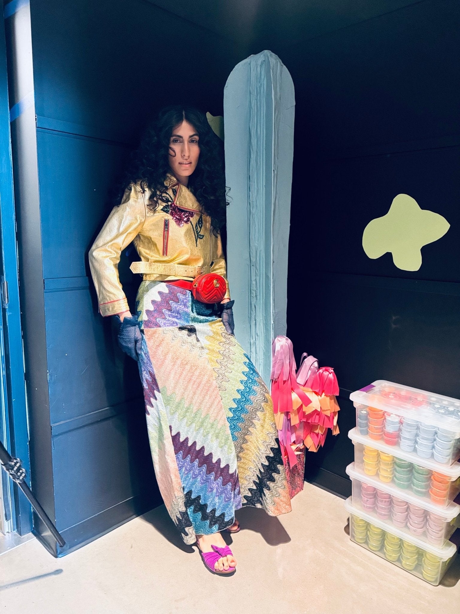 Gucci Gold Leather Short Biker Jacket - Runway Catalog