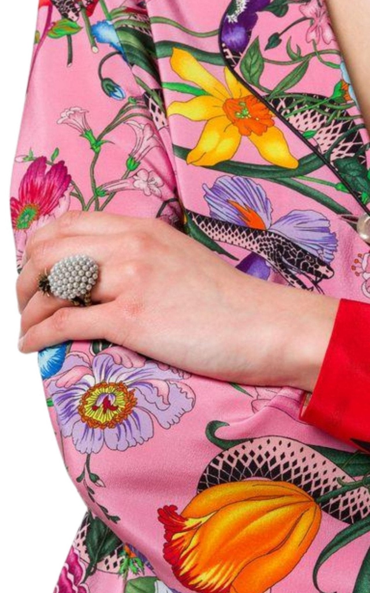 Gucci Gold Pearl Pineapple Ring - Runway Catalog