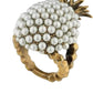 Gold Pearl Pineapple Ring Gucci